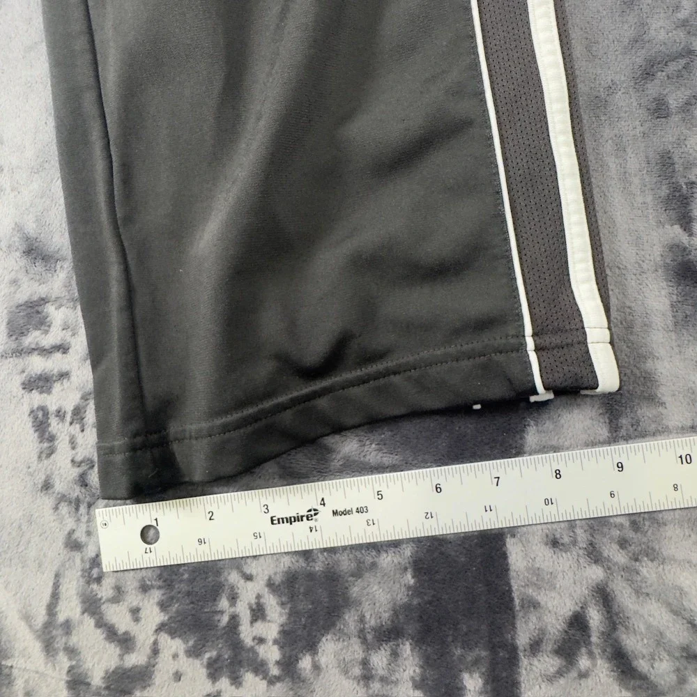Adidas Track Pants Mens Medium‎ Black White Stripe Athletic Activewear 2505